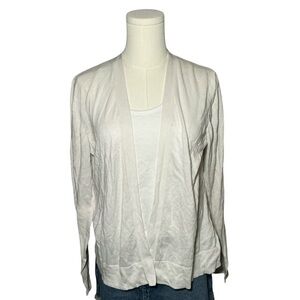 Old Navy Open Front Lightweight Cardigan Sweater Beige Neutral Long Sleeve Sz L